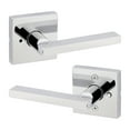 thumbnail image 1 of Kwikset Halifax Square Privacy Lever Doorknob Polished Chrome, 1 of 9