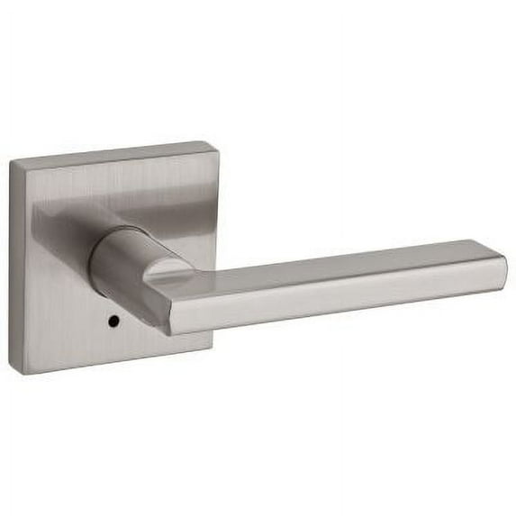 Halifax Square Bed/Bath Lever in Satin Nickel