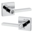 thumbnail image 1 of Kwikset Halifax Square Keyed Entry Lever Doorknob with Smartkey Polished Chrome - Two levers, 1 of 9