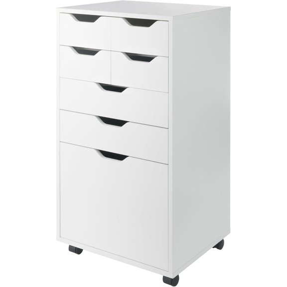 Halifax Tall Mobile Storage Cabinet with Drawers, Stylish & Functional Home Storage Cabinet for Filing, Kitchen Organization, Moveable Furniture for Office, Dorms, Apartments