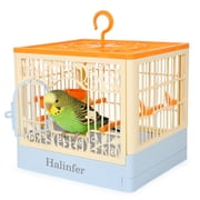 Halinfer 360  Full View Slide-Out Bottom Tray Bird Cage, 2-lb, Blue