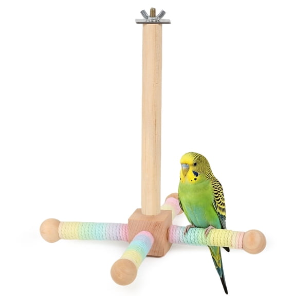Halinfer 360 Spinning Hanging Perch Stand Bird Toy