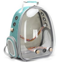 Halinfer Bird Backpack Carrier, Clear Bubble Window Bird Travel Backpack with Tray and Standing Perch