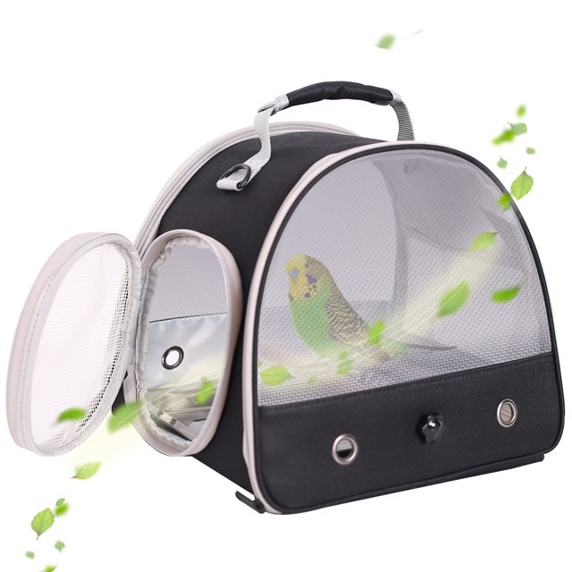 Halinfer Bird Travel Cage, Breathable Mesh Portable Small Bird Carrier