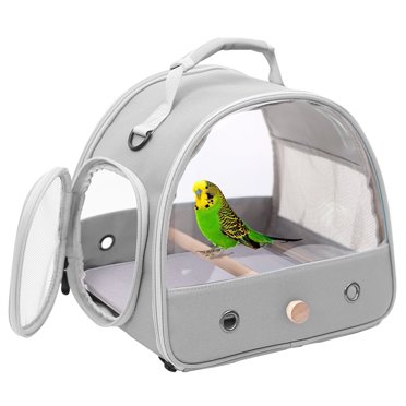 Picture of PawHut Outdoor Bird Cage - Wooden Aviary with Playground, Slide-Out ...