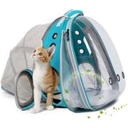 Halinfer Hard Shell Expandable Cat Backpack Carrier, Fits up to 20 lbs, Non-Toxic, Eco-Friendly