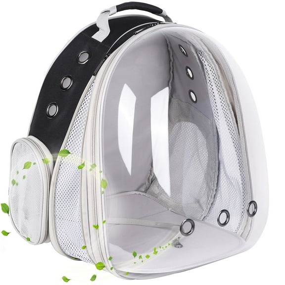 Halinfer Front Expandable Cat Backpack Carrier,Pet Carrier Backpack for Large Fat Cat and Small Puppy, Fit up to 20 lbs