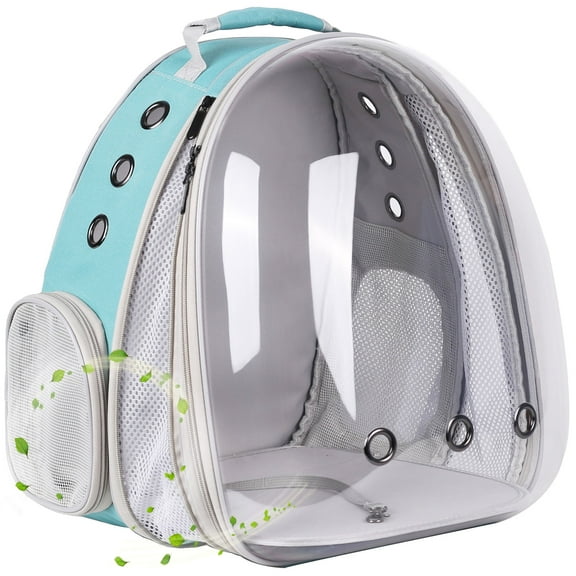 Halinfer Front Expandable Cat Backpack, Fit up to 20 lbs, Space Capsule Clear Bubble Window Pet Carrier Backpack for Large Fat Cat and puppy.