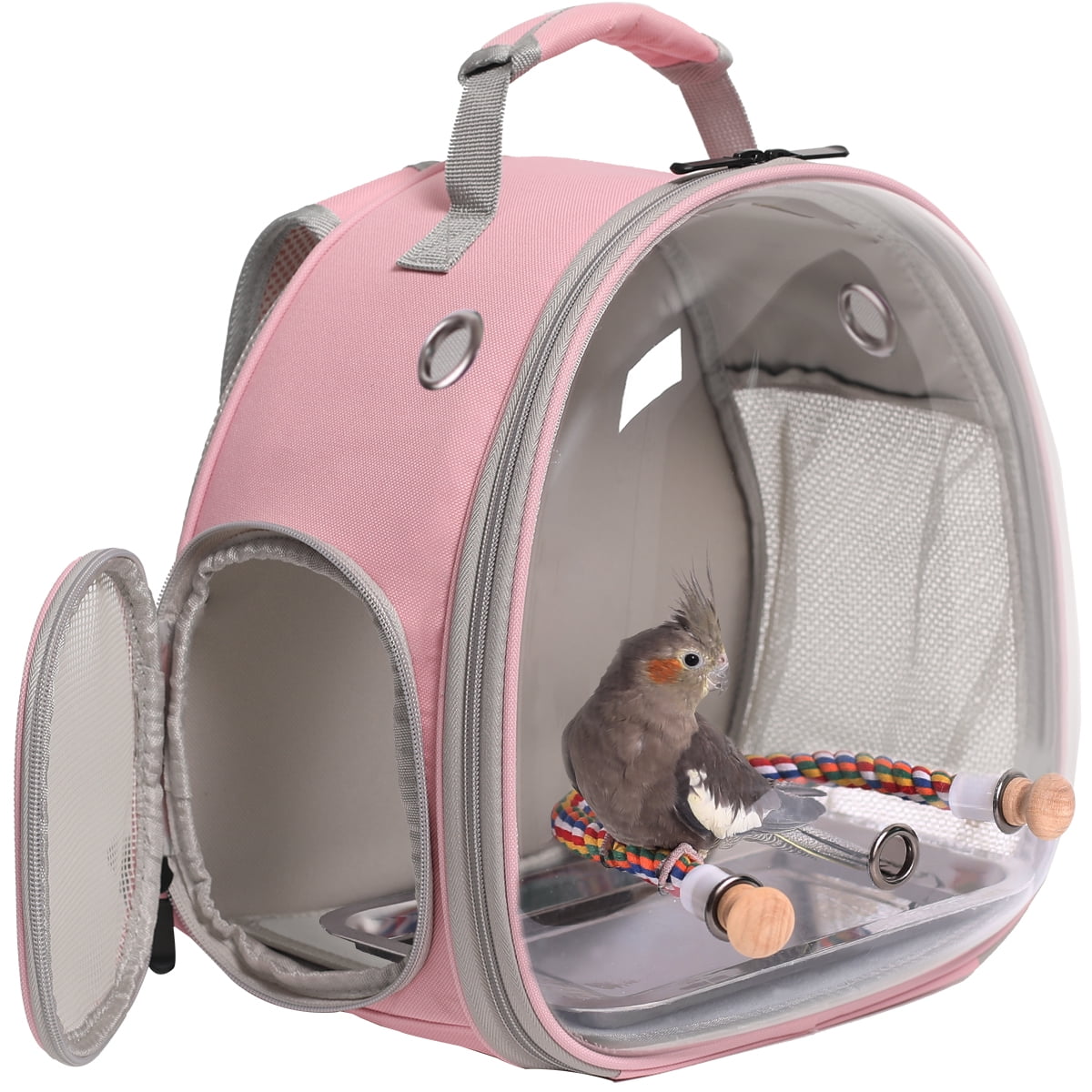 Halinfer Portable Bird Carrier , Bird Travel Backpack with Stainless