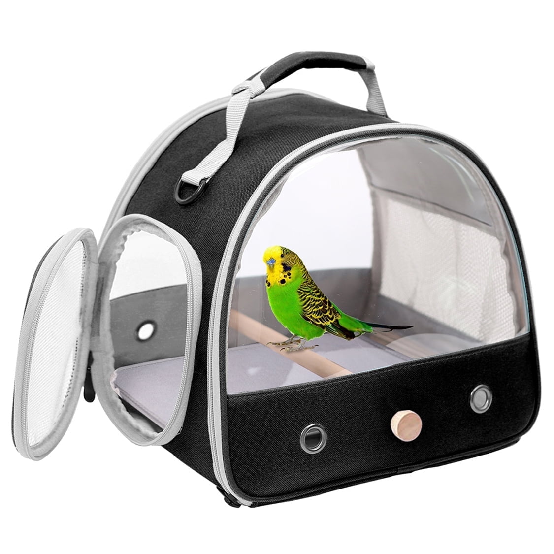Walmart Black Friday Deals 2025 - "Halinfer Small Bird Cage, Portable Transparent Parrot Parakeet Carrier with Standing Perch, 10""x10""x12"