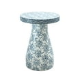 thumbnail image 1 of Halio Blue Floral Shell Side Table, 1 of 6