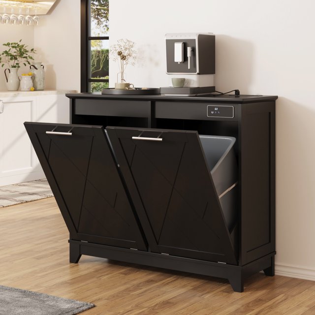 Halitaa Double Tilt Out Trash 10 Gallon Recycling Trash Can