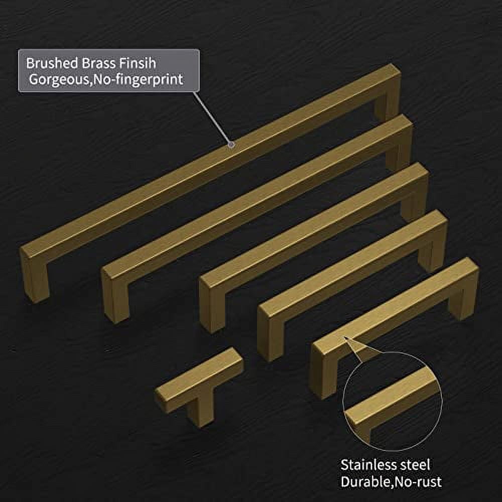 Haliwu 15 Pack Gold Cabinet Pulls 8-4/5 inch，Brushed Gold Handles for ...