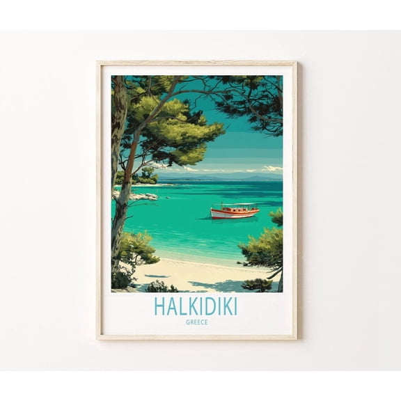Halkidiki Greece Travel Landscape Wall Art Home Decor