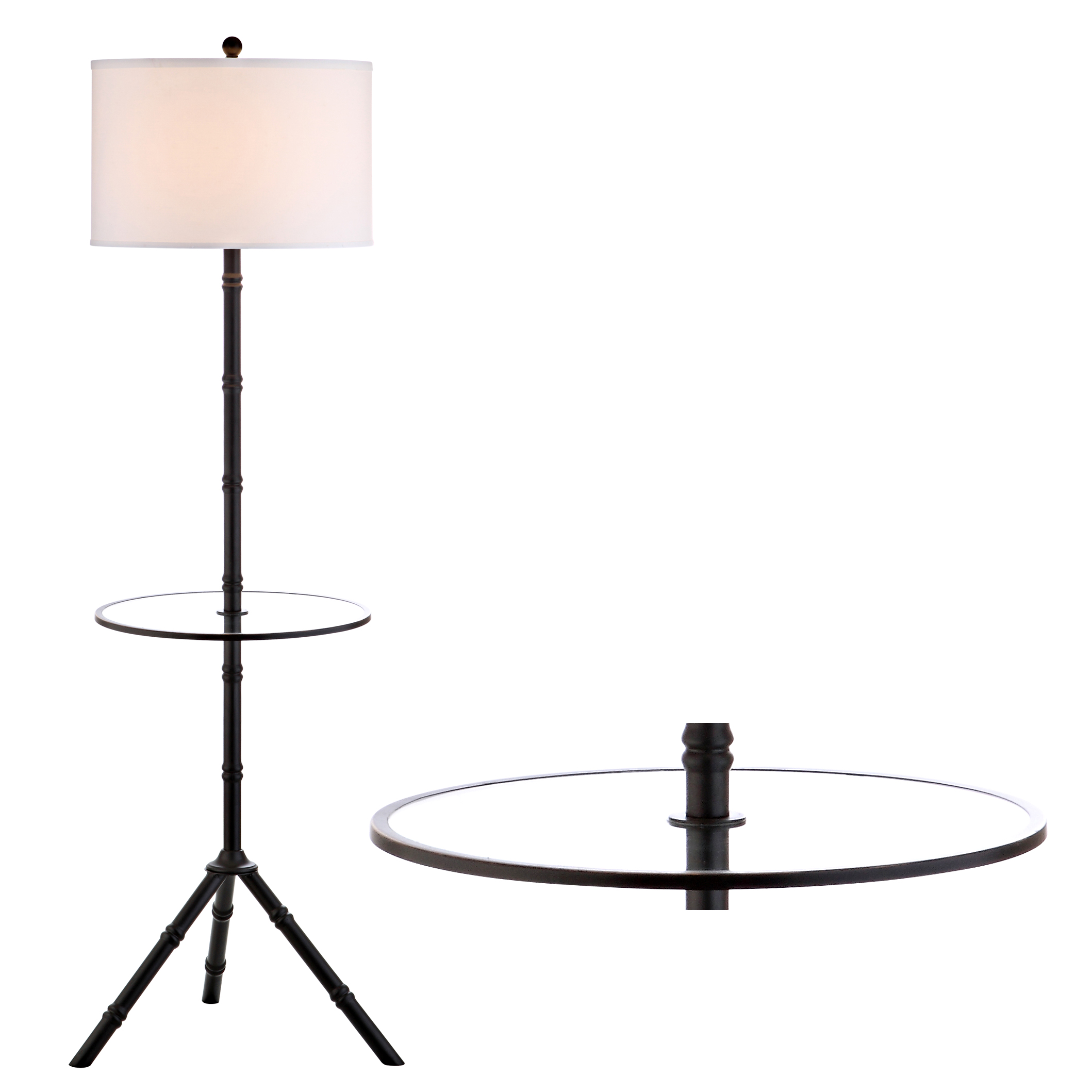 Hall 62" Metal LED End Table Floor Lamp, Bronze