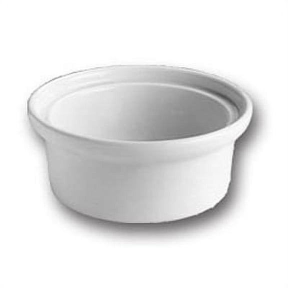 Hall China 630BBWA Bright White 9 Oz. Casserole without Lid - 24 / CS