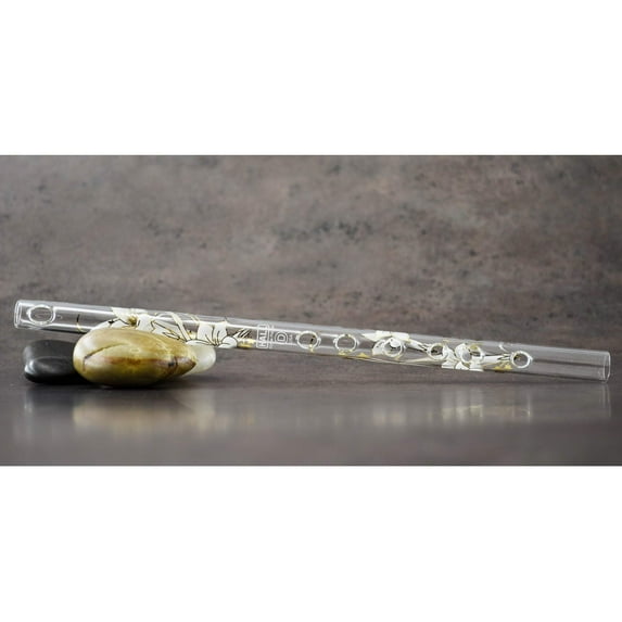 Hall Crystal Flute 11001 - Inline Glass Piccolo in D - White Lily