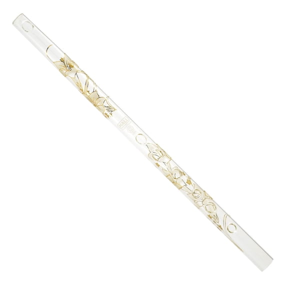 Hall Crystal Flute 12201 - Inline Glass Flute in D - White Lily