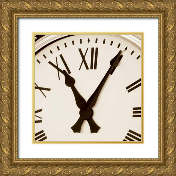 Hall, Doug 15x15 Gold Ornate Wood Framed with Double Matting Museum Art Print Titled - Clock III