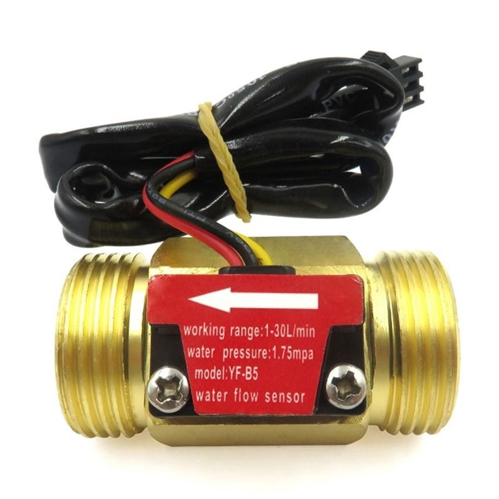 Flow Counter Sensor Hall Effect Water Flow Sensor, Counter Indicator Flowmeter G3/4 DN20 ...