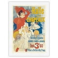 thumbnail image 1 of The Hall of Hats (La Halle aux Chapeaux) Store - Paris France - Vintage French Advertising Poster by Jules Chéret c.1892 - Japanese Unryu Rice Paper Art Print (Unframed) 18 x 24 in, 1 of 4