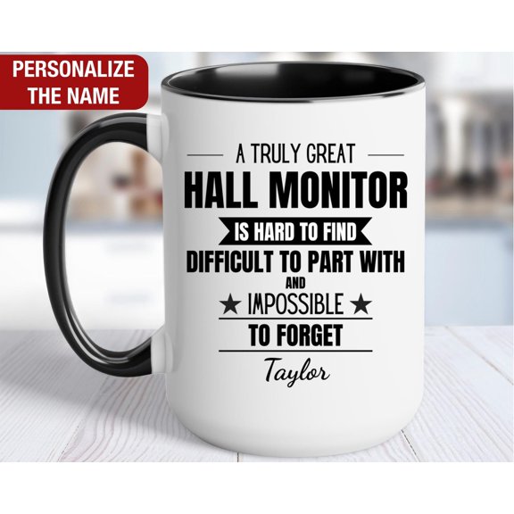 Hall Monitor Personalized Gift Hall Monitor Thank You Mug Hall Monitor Cup Hall Monitor Re