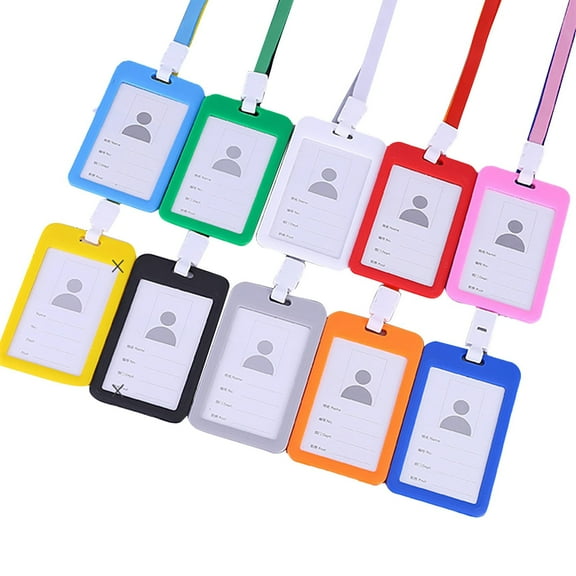 Hall Pass Lanyards Unbreakable Plastic School Passes Set for Teachers and Classroom Supplies Including Hall Passes of Nurse, Restroom, Library, Office(10 Pack) Multicolor, 2.75x4.4"