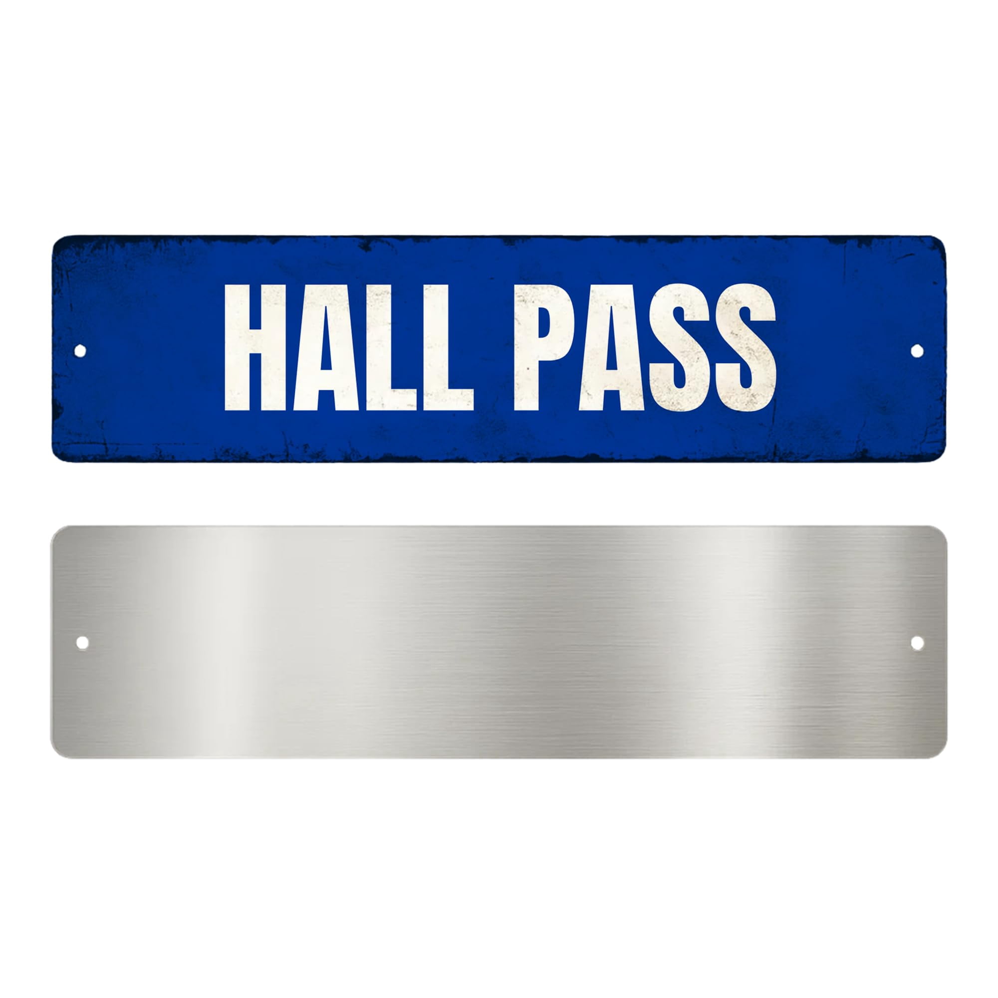 Hall Pass Metal Sign by DC | Arrow Metal Directional Signage for Indoor ...
