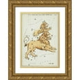 thumbnail image 1 of Hall, Sidney 14x18 Gold Ornate Wood Framed with Double Matting Museum Art Print Titled - Astronomical chart illustration of the Leo Major and the Leo Minor, 1 of 4