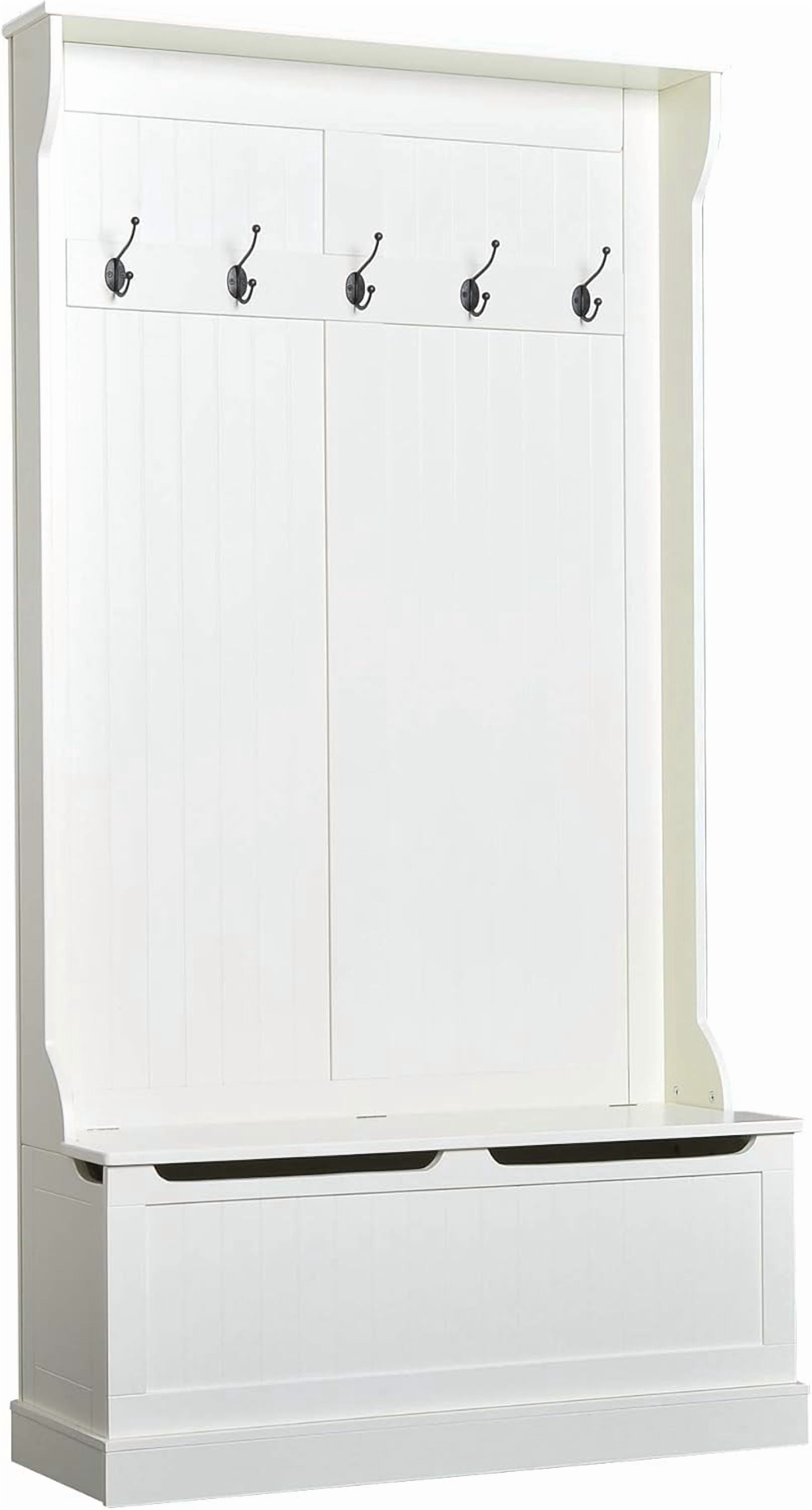 Hall Tree with Bench and Shoe Storage 3-In-1 Entryway Bench with Coat ...