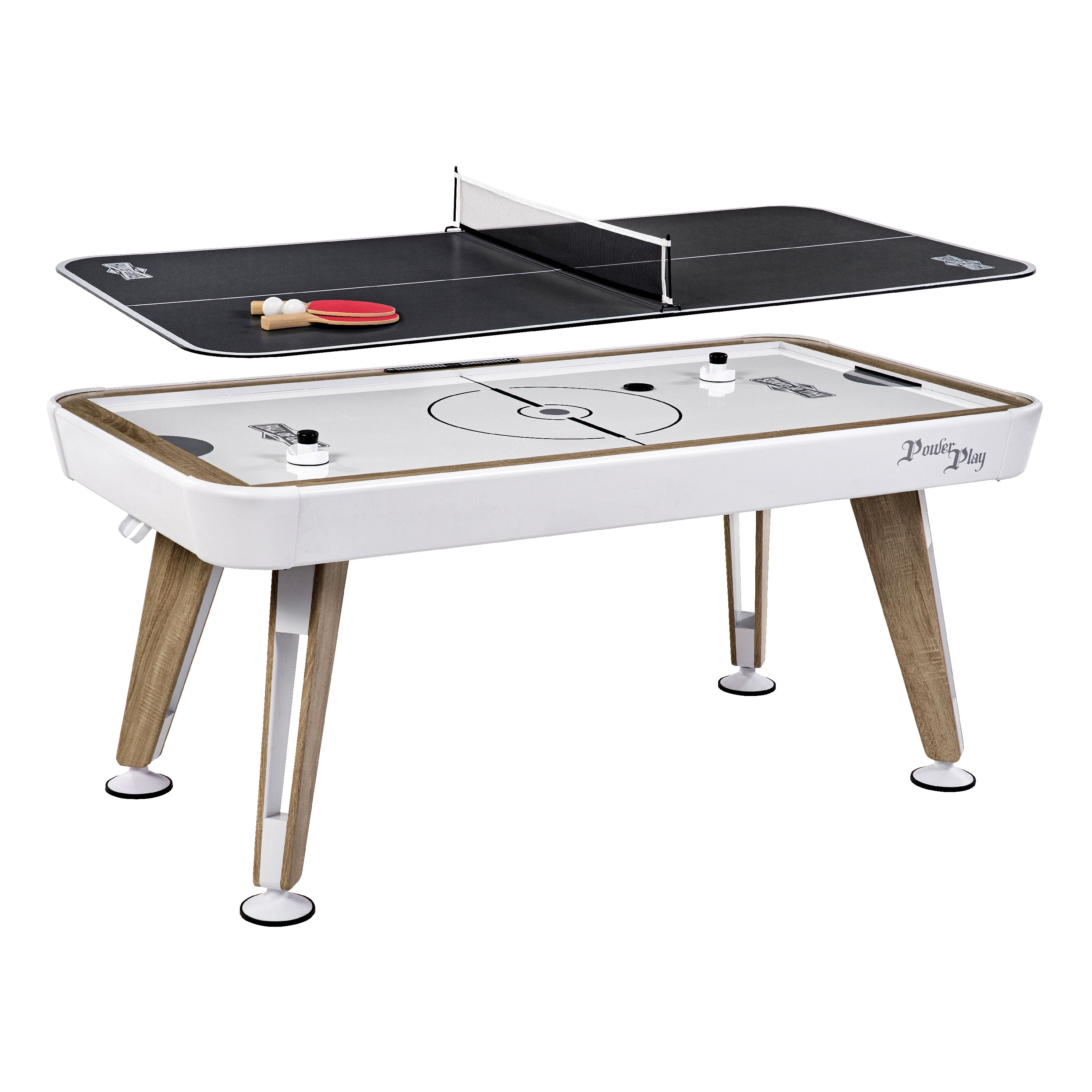 Hall of Games 66 Air Powered Hockey with Table Tennis Top