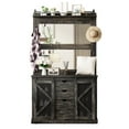 thumbnail image 1 of HallCoatWith Shoe Cubbies & 7 Coat Hooks3 Drawers for Hallway,Mudroom Bench With Shoe Storage Bench,EntrywayWhite, 1 of 8