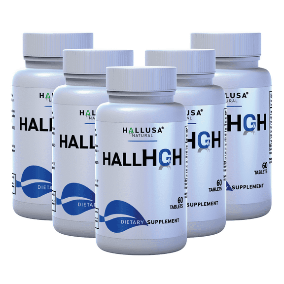 HallHGH Supplements for Men and Women 300 tablets - Essential Amino Acids - Muscle Vitamins - Full Mineral supplement - HALLUSA NATURAL