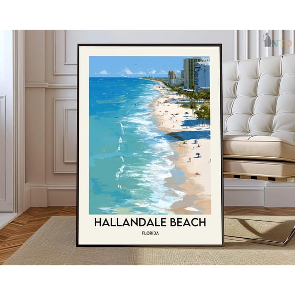 Hallandale Beach Atlantic Coast Poster Unframed Paper Print