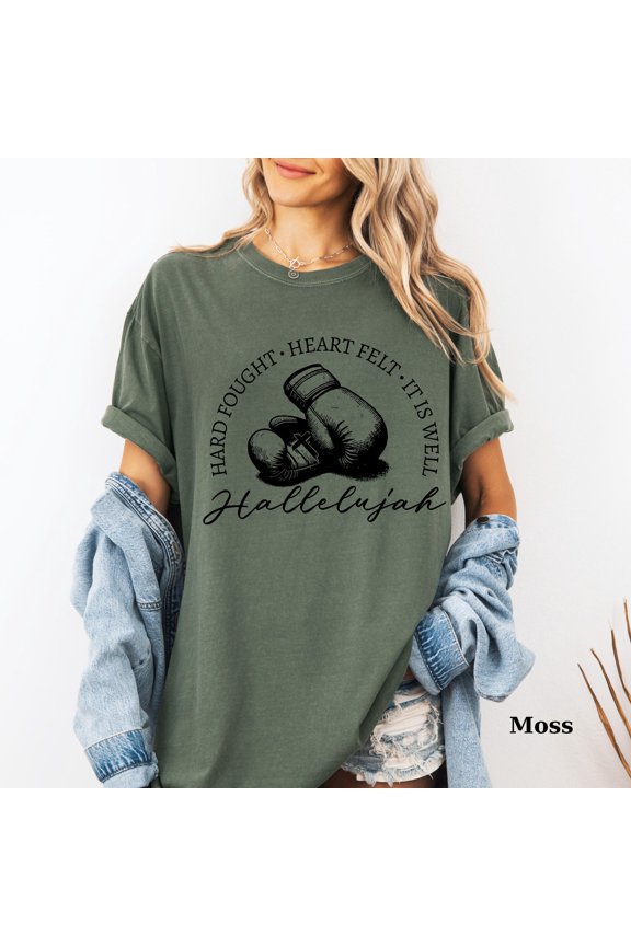 Hallelujah Shirt Retro Christian Boxing Tee