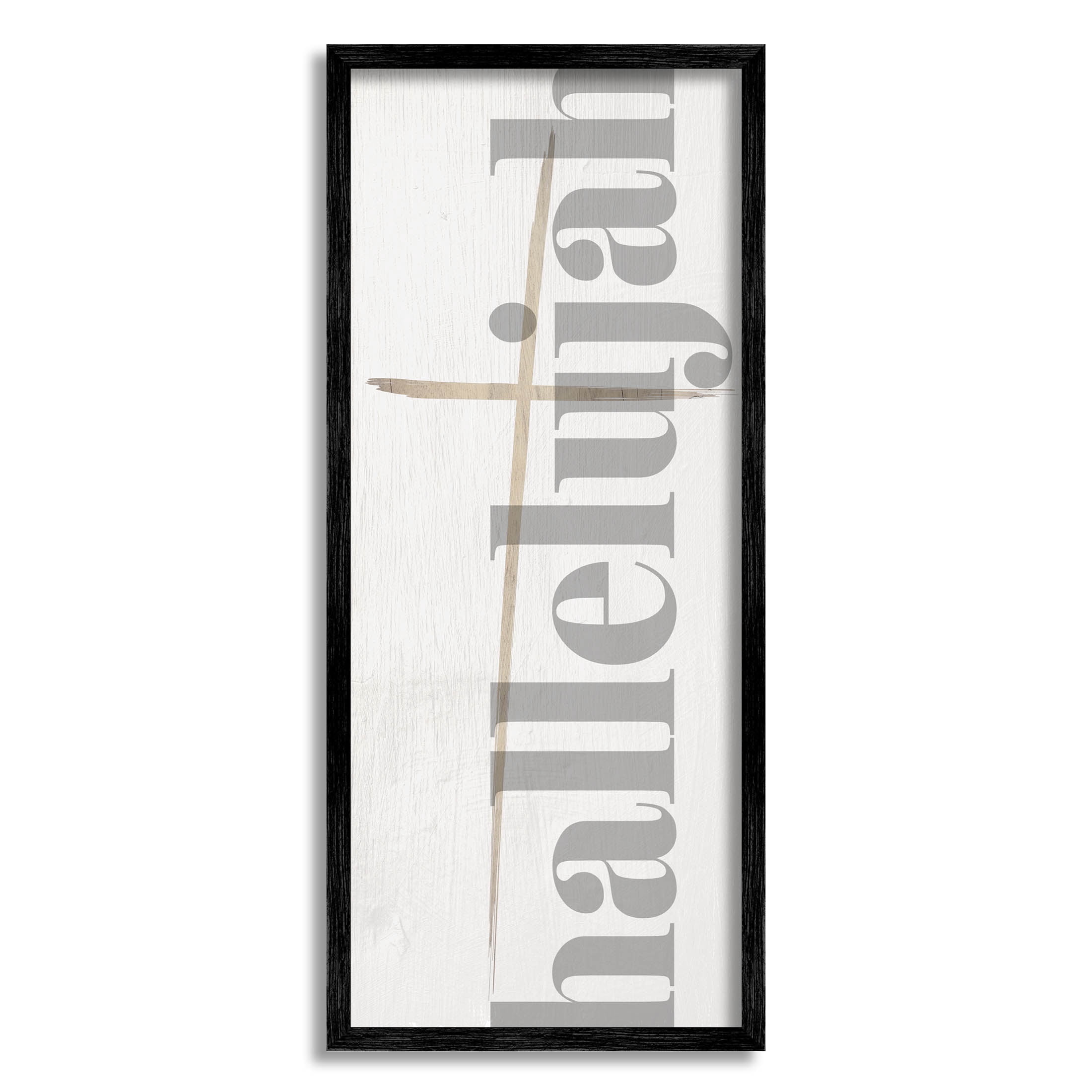 Hallelujah Spiritual Christmas Sign Holiday Graphic Art Black Framed Art Print Wall Art