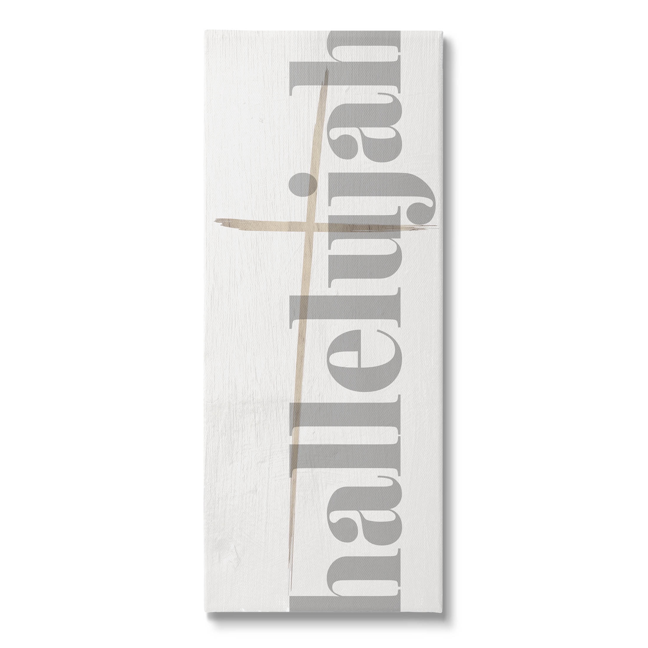 Hallelujah Spiritual Christmas Sign Holiday Graphic Art Gallery Wrapped Canvas Print Wall Art