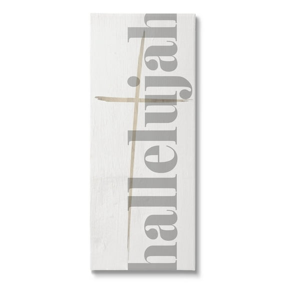 Hallelujah Spiritual Christmas Sign Holiday Graphic Art Gallery Wrapped Canvas Print Wall Art