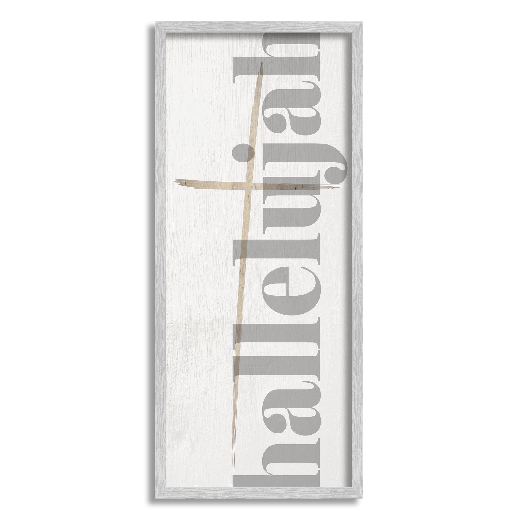 Hallelujah Spiritual Christmas Sign Holiday Graphic Art Gray Framed Art Print Wall Art
