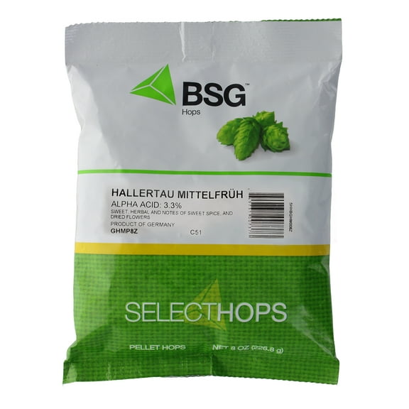 Hallertau Mittelfruh (GR) Hop Pellets 8 oz
