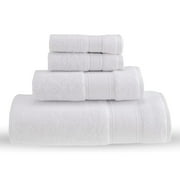 Halley Bath Towel 4 Pieces Set - 100% Turkish Cotton- White