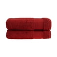 thumbnail image 1 of Halley Bath Towels 2-Pack - 100% Turkish Cotton Ultra Soft, Absorbent Bathroom Towels - Machine Washable - Red, 1 of 4