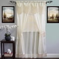 thumbnail image 1 of Halley Complete 6 Piece Satin Fringe Window Curtain Set 56" x 84", 1 of 5