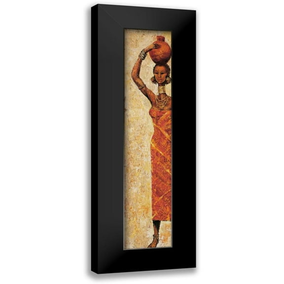 Halley, Terence 6x14 Black Modern Framed Museum Art Print Titled - African Woman I