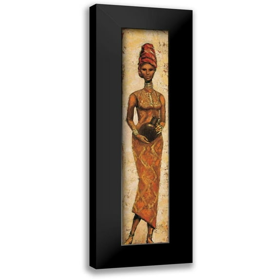 Halley, Terence 7x18 Black Modern Framed Museum Art Print Titled - African Woman III