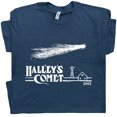 thumbnail image 1 of Halley's Comet T Shirt Vintage Asteroid Shirts For Men Women Retro Cool Space Science Astronomy Astrology Graphic Tee Solar System, 1 of 4