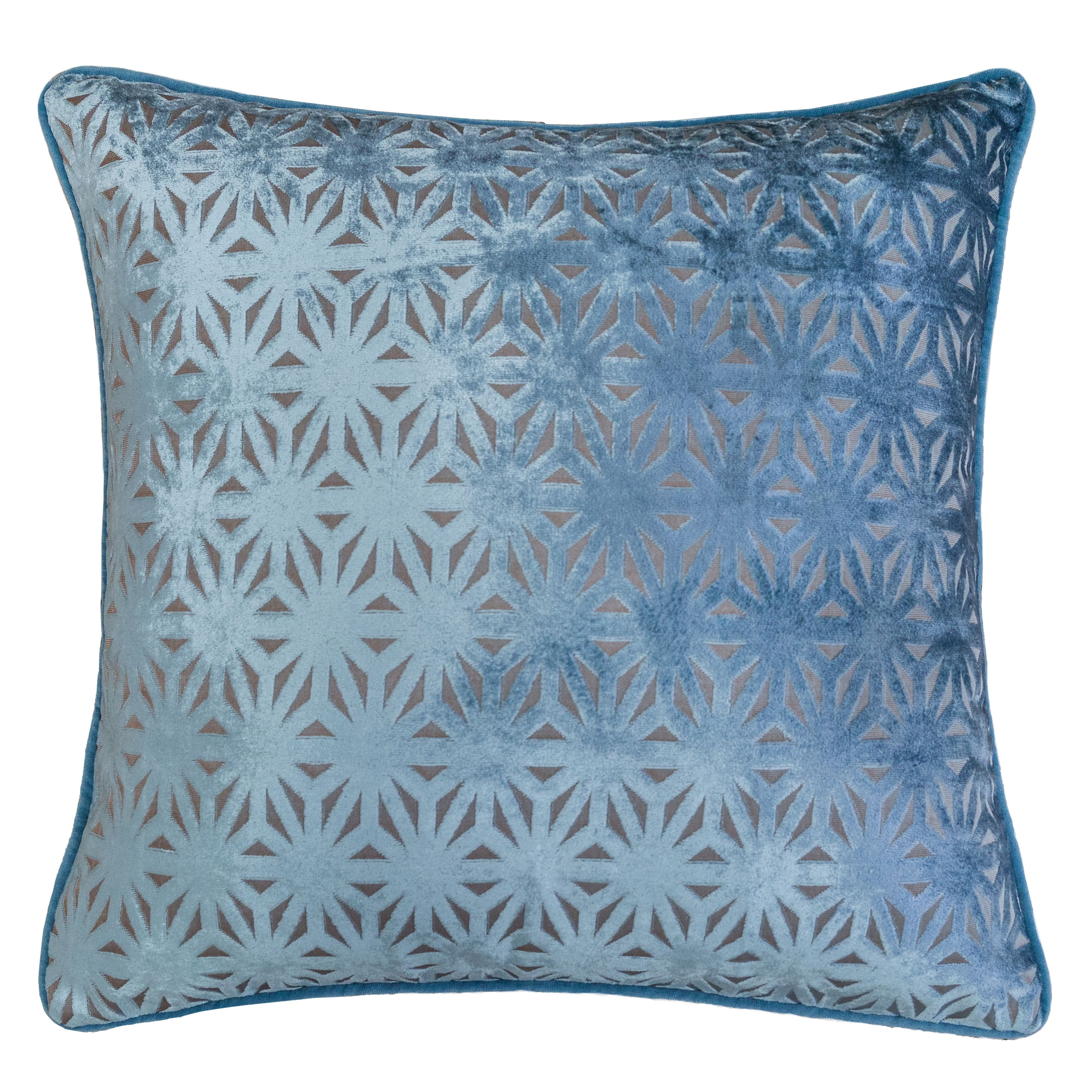 Hallie MINT Geometric Polyester 20 in. x 20 in. Throw Pillow
