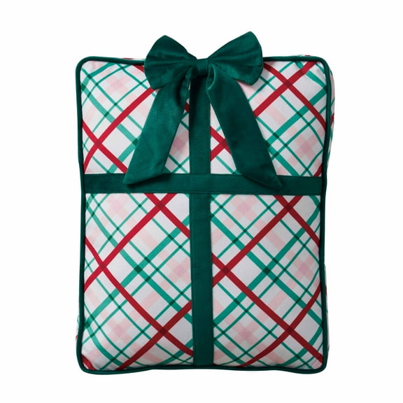 Hallmark 12.5" x 16" Multi Gift Shaped Holiday Decorative Pillow