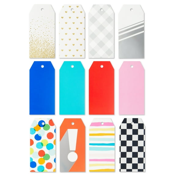 Hallmark 12-Pack Assorted Gift Tags (Upscale Geometrics)