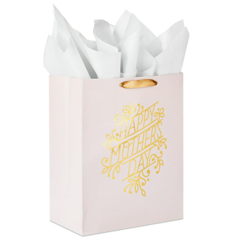 Hallmark 13 Large Mother's Day Gift Bag with Tissue Paper (Blush Pink and  Gold) for Mom, Grandma, Nana, Mom Squad 